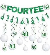 Gameza 40th Birthday Party Decorations - 14PCS Golf Birthday Party Decorations 40th Birthday Deco...