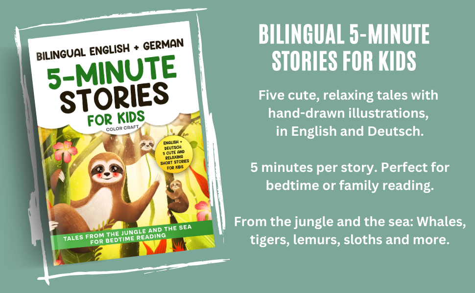 English-German Dual Language Stories,5-Minute Stories in German English,Englische Bücher für Kinder
