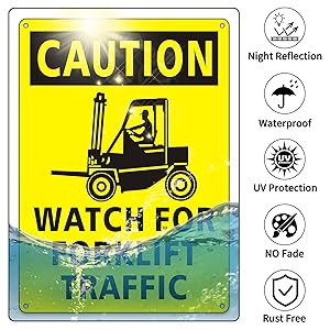 caution watch for forklift traffic sign,watch for forklift traffic sign,forklift traffic sign
