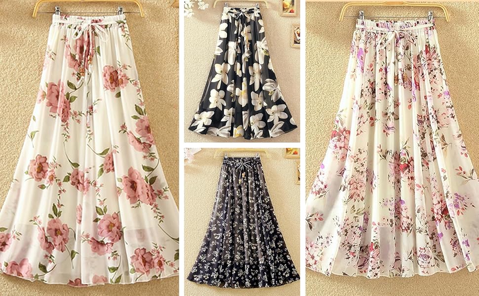 スカート S shirring flower skirt long GukypnkcCQsSbgu2JutdIqGnCtn1Dd