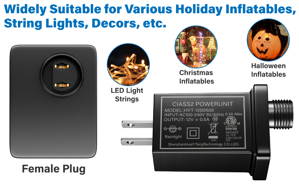 Lustaled 2PCS Class 2 Power Supply 12V 0.5A, 6W IP44