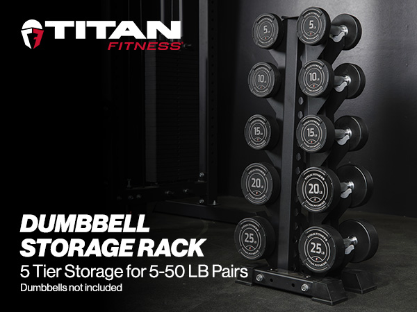 Amazon.com : Titan Fitness 5 Pair Vertical Dumbbell Rack