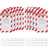 HiLKCO 10 Pack Lockout Tagout Tags OSHA Compliant Loto with 10 Zip Ties Do Not Operate Tags Elect...