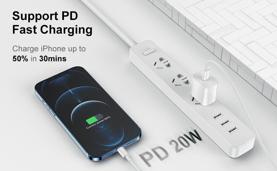 iPhone Fast Charger Block, 2Pack 20W USB C Wall Charger