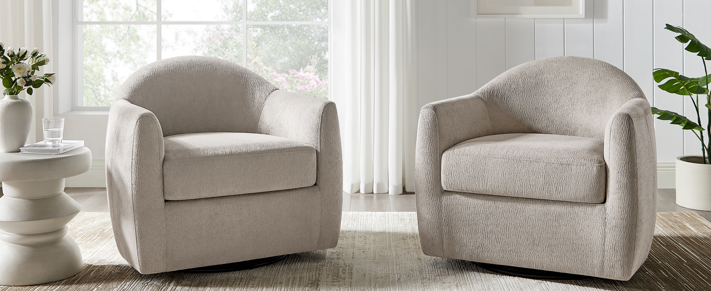 Swivel Barrel Chair
