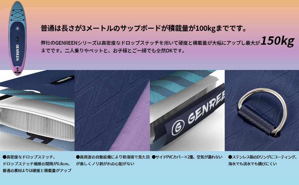 Amazon | GENREEN スタンドアップパドルボード SUP パドルボード
