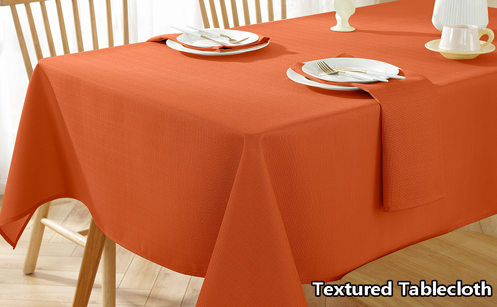Fall Tablecloth Rectangle Spill Proof Machine Washable