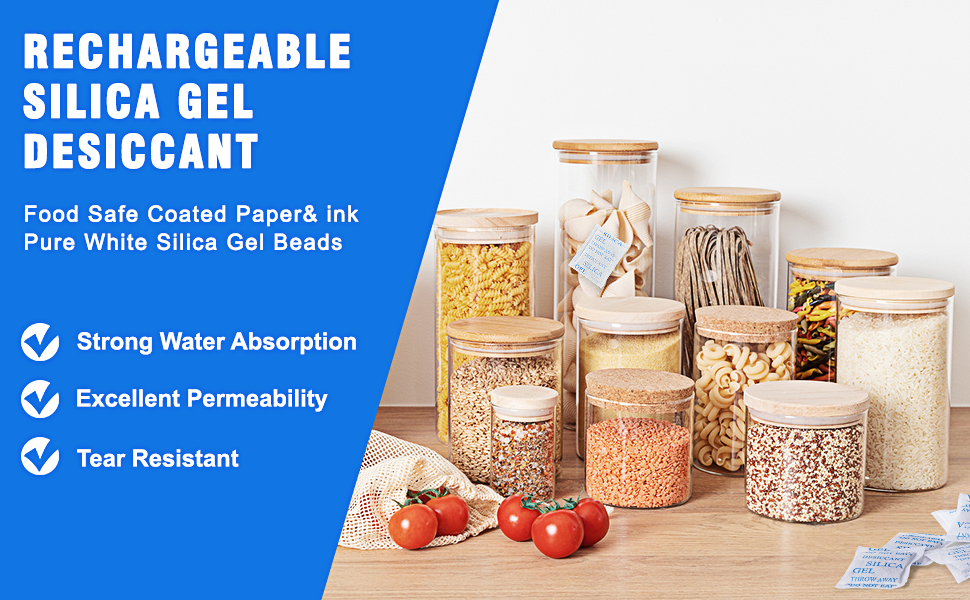 Silica Gel Packets, Moisture Absorbers, 10 Gram Desiccant Packs 35Pcs