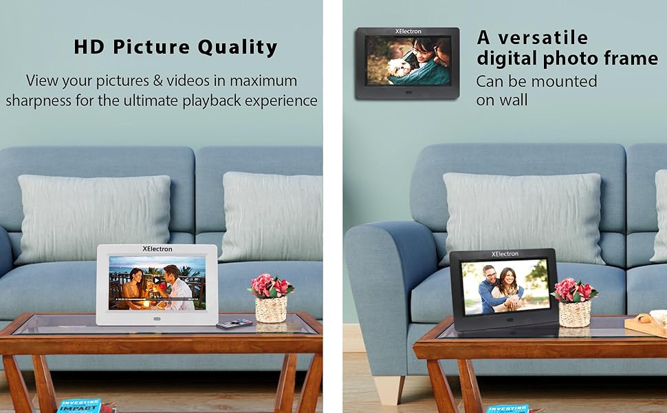 XElectron 7 inch Digital Photo Frame with Remote (Black)