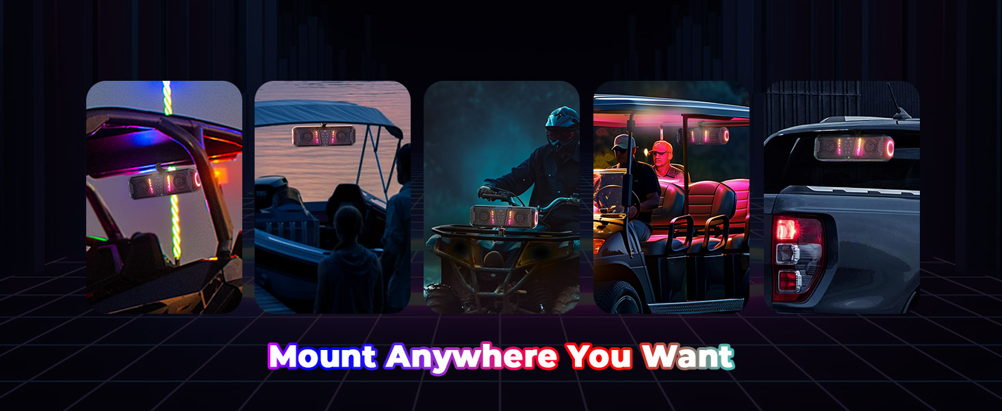 golf cart sound bar with bluetooth