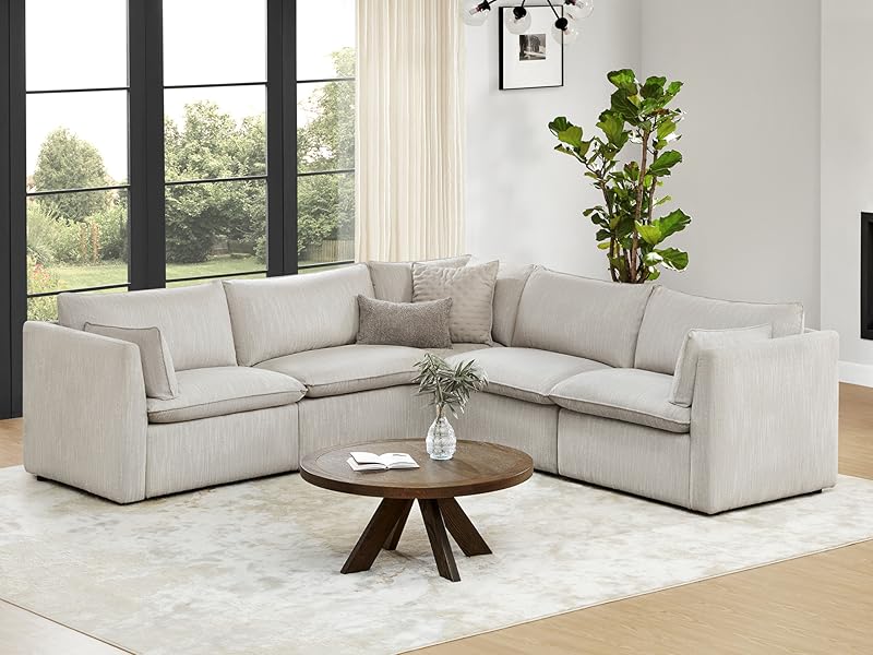 【✨新品✨】UN3D.◎BIG COLLAR FABRIC MIX CT Amazon.com: CHITA Sectional Modular Down Filled Coener Sofa