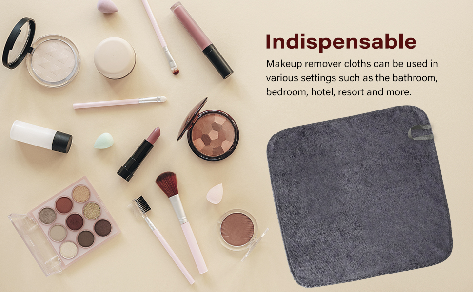 NUGILLA Makeup Remover Cloth 12 x 12 Inch, Reusable Makeup