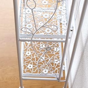 折りたたみ　アイアンラック　シェルフ　アイボリー Amazon｜棚 シェルフ アイアン 3段 スリム 薄型 折りたたみ ホワイト