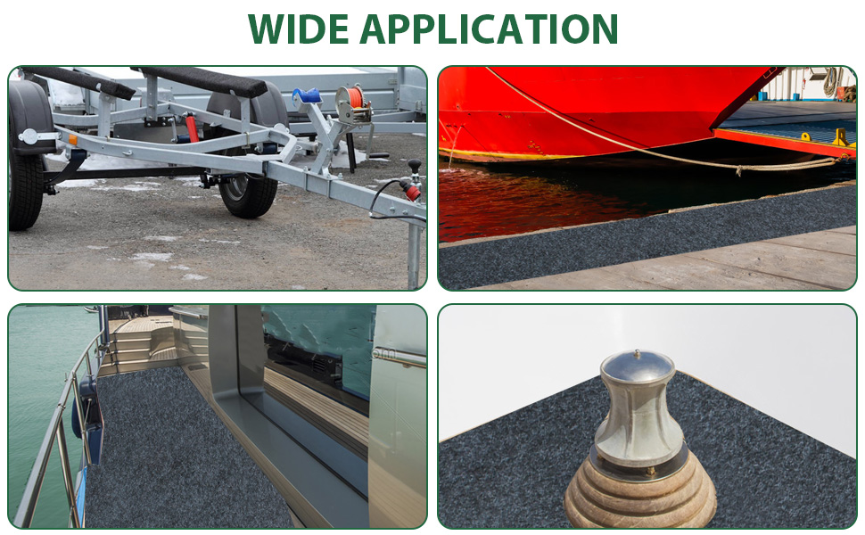 VEITHI Boat Trailer Bunk Carpet Dark Grey 12 inch x 13 feet Bunk