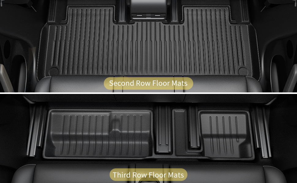 Floor Mats for Tesla Model Y 7 Seater 2024 2023 2022 2021 2020 Tesla Model Y