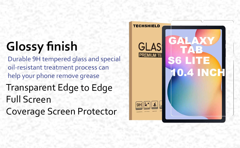 TECHSHIELD Tablet Tempered Glass Screen Protector Compatible With Samsung Galaxy Tab S6 Lite 10.