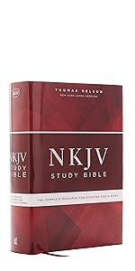 NKJV Study Bible hardcover red