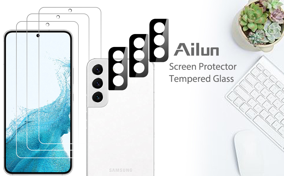 Ailun Glass Screen Protector for Galaxy S22 5G [6.1 Inch