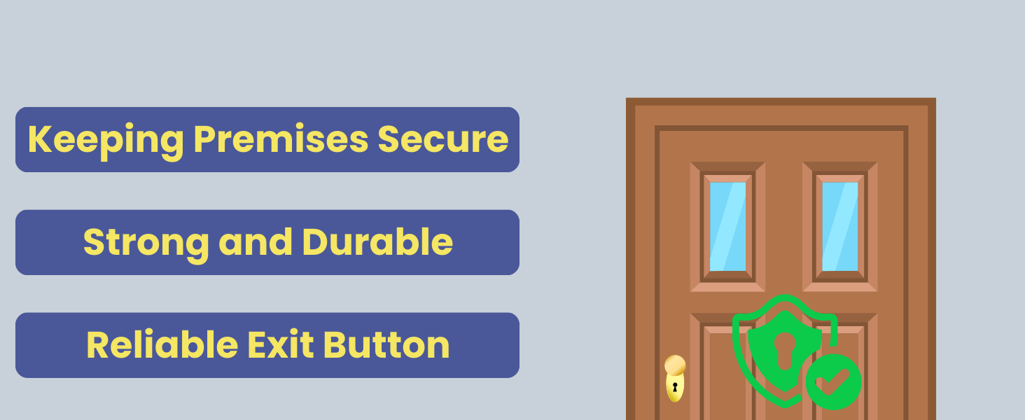 SecureMyDoor - PRESS TO EXIT Green Dome Button Push Door Release Switch | Brushed Stainless Steel |