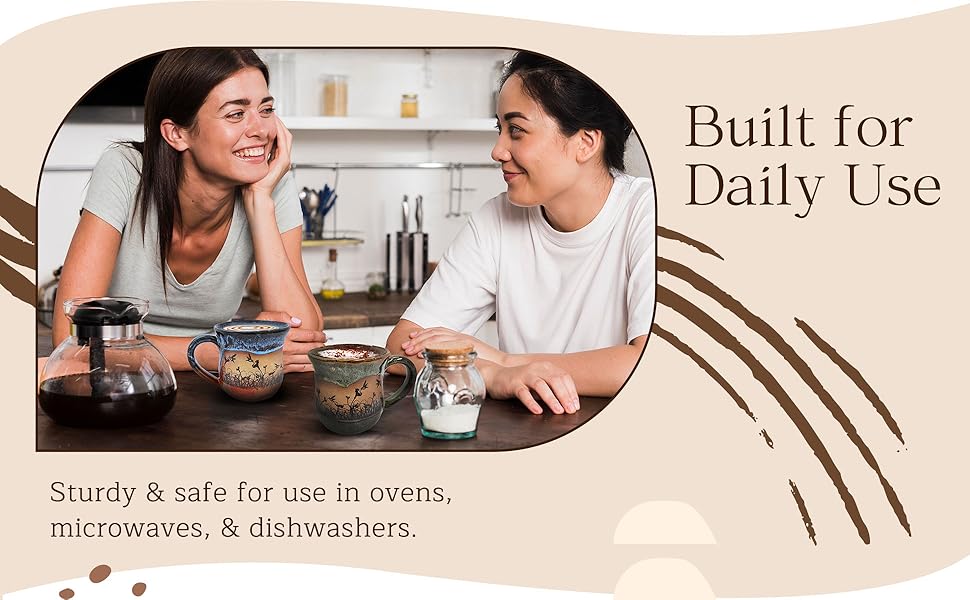 Our ceramic coffee mug brings a splash of artistry to your daily coffee experience