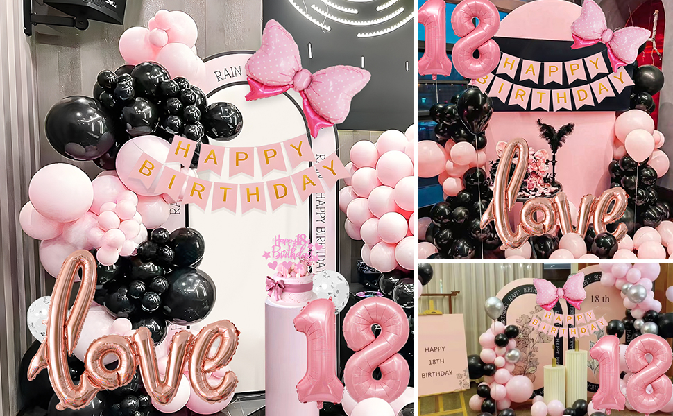 Décoration Anniversaire 18 Ans Fille,AivaToba Ballon Anniversaire 18 Ans  Rosegold, Arche Ballon Anniversaire 18 Ans,Bannière Joyeux Anniversaire,Topper  Gâteau,Decoration Anniversaire Fille 18 Ans : : Loisirs  créatifs