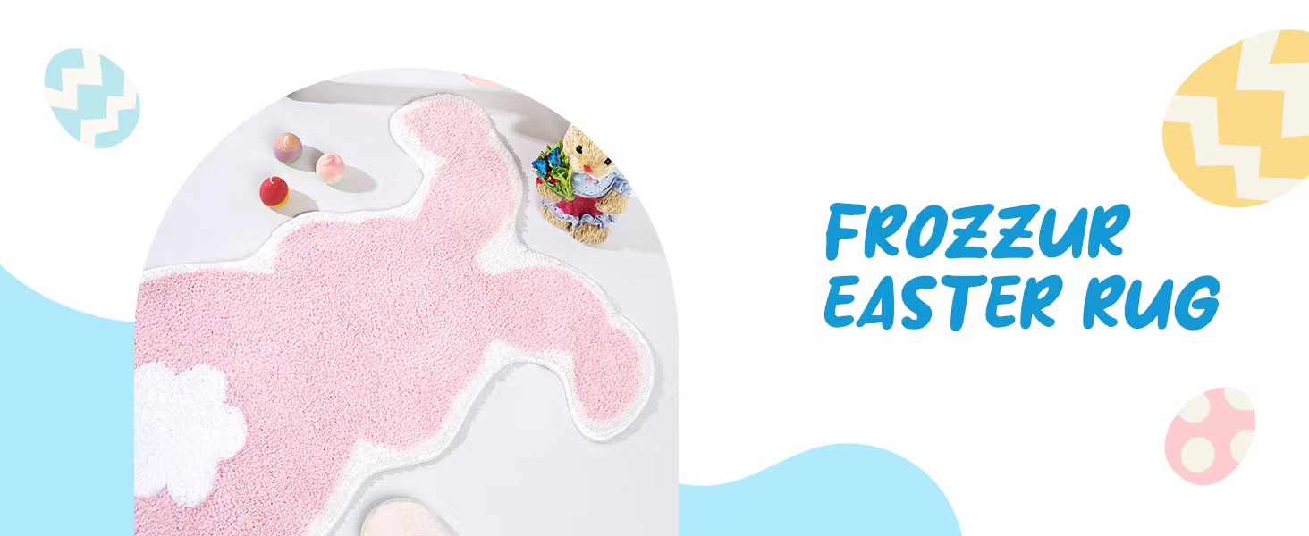 Easter bunny bathroom rugs