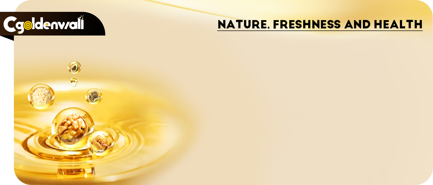 a gold drop of oil on a white background