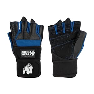 Dallas Wrist Wrap Gloves – Schwarz / Blau