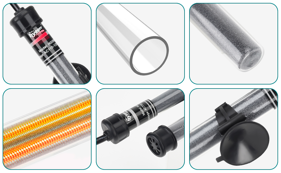 hygger Submersible Aquarium Heater, 100W 150W 200W 300W