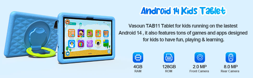 VASOUN TAB11 Kids Tablet Blue