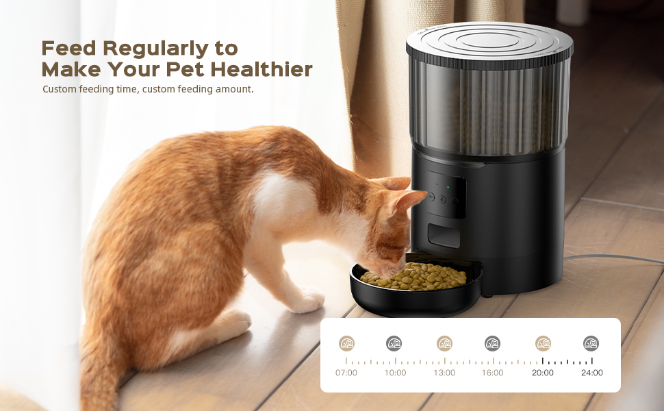 UIOOQ Automatic Cat Feeders WiFi, Timed Dog Feeder with