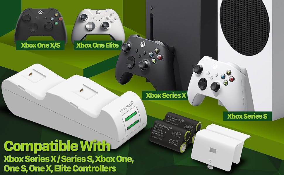 Fosmon Dual 2 MAX Charger with 2X 2200mAh Rechargeable Battery Pack