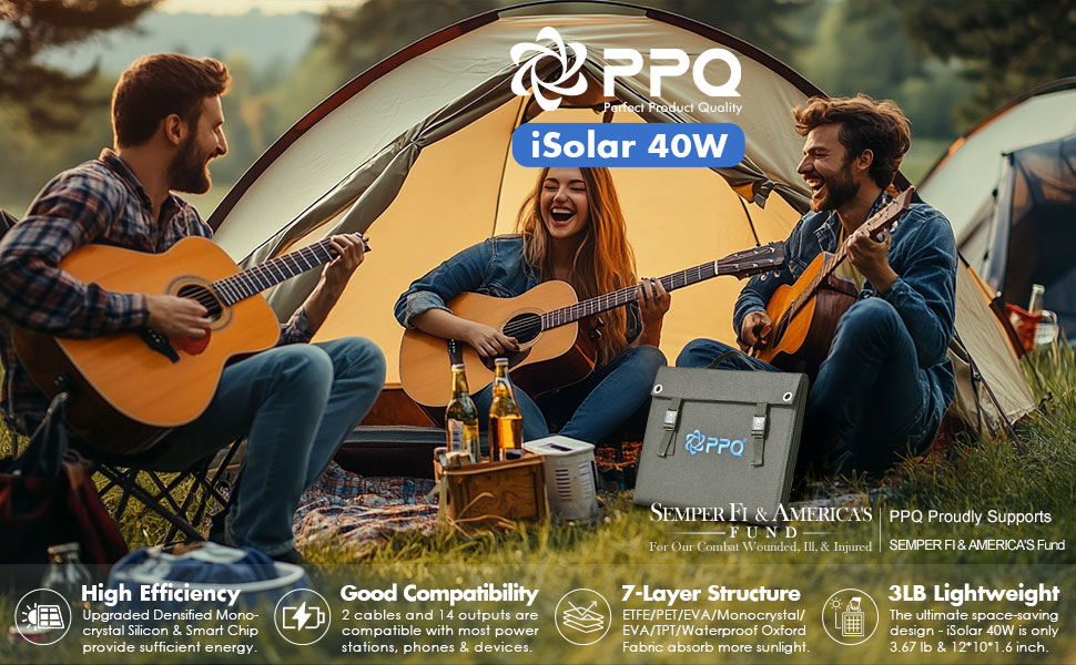 iSolar 40W PPQ Solar Panel Foldable A+_1
