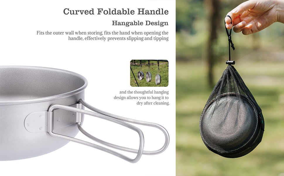 mesh stroage bag cooker hiking backpacking hiking pot pan cooking mess tin lightweight 1 man person