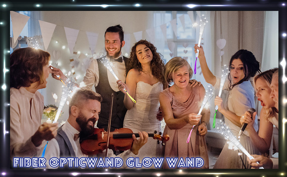 White Fiber Optic Wand Glow Wand