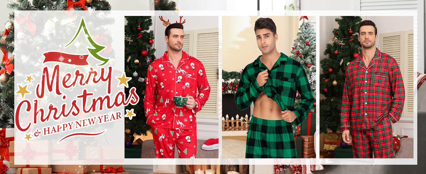mens christmas pajamas set flannel pajamas for men cotton