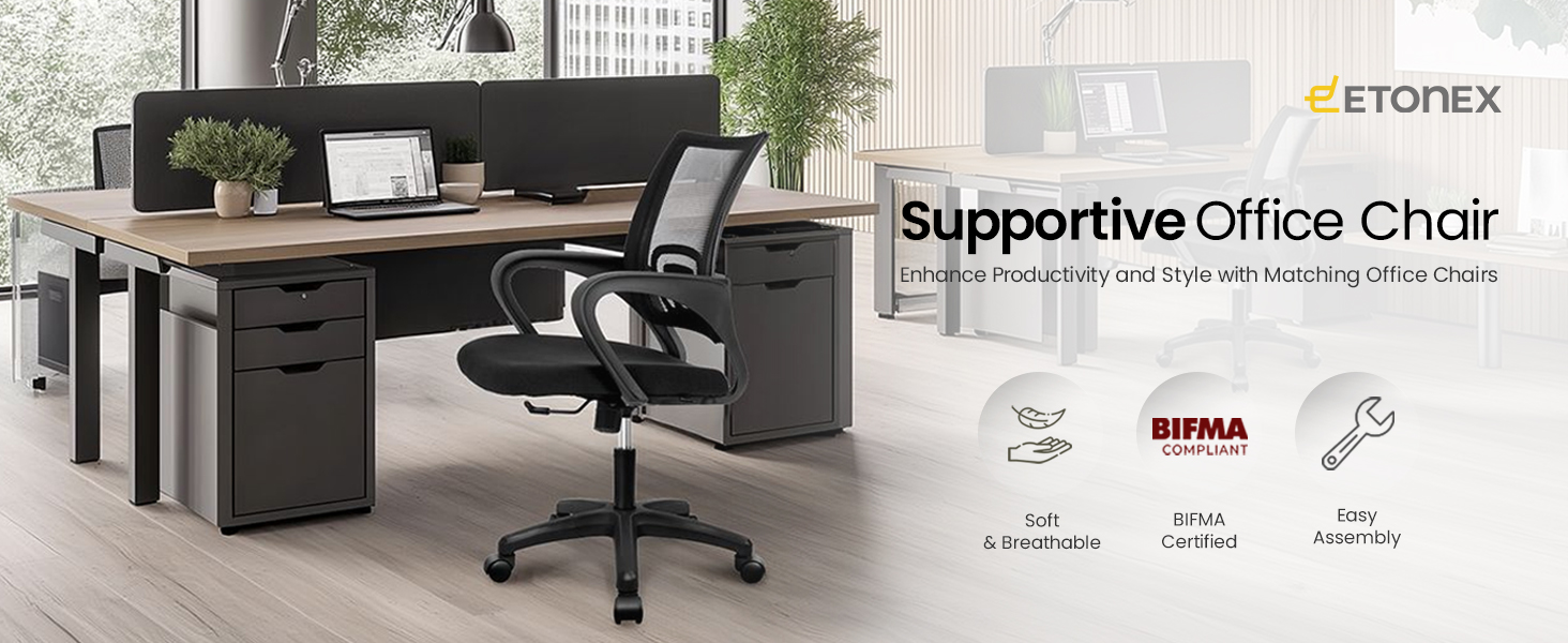 Supportive Ergonomic Mesh Office Chair that is durable and breathable.