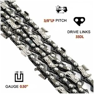 Amazon.com: 3-Packs 8-inch Saw Chain 3/8