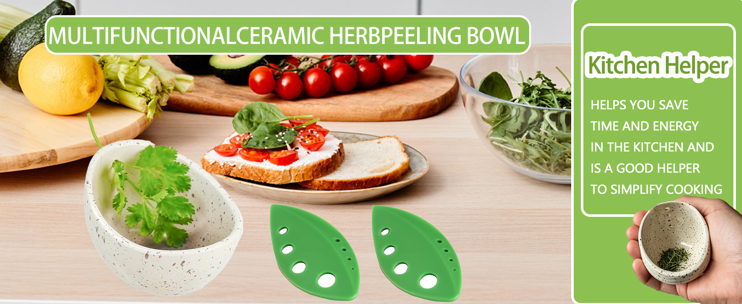 Pottery Herb Stripper Bowl