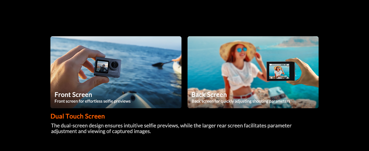 Dual touch screen
