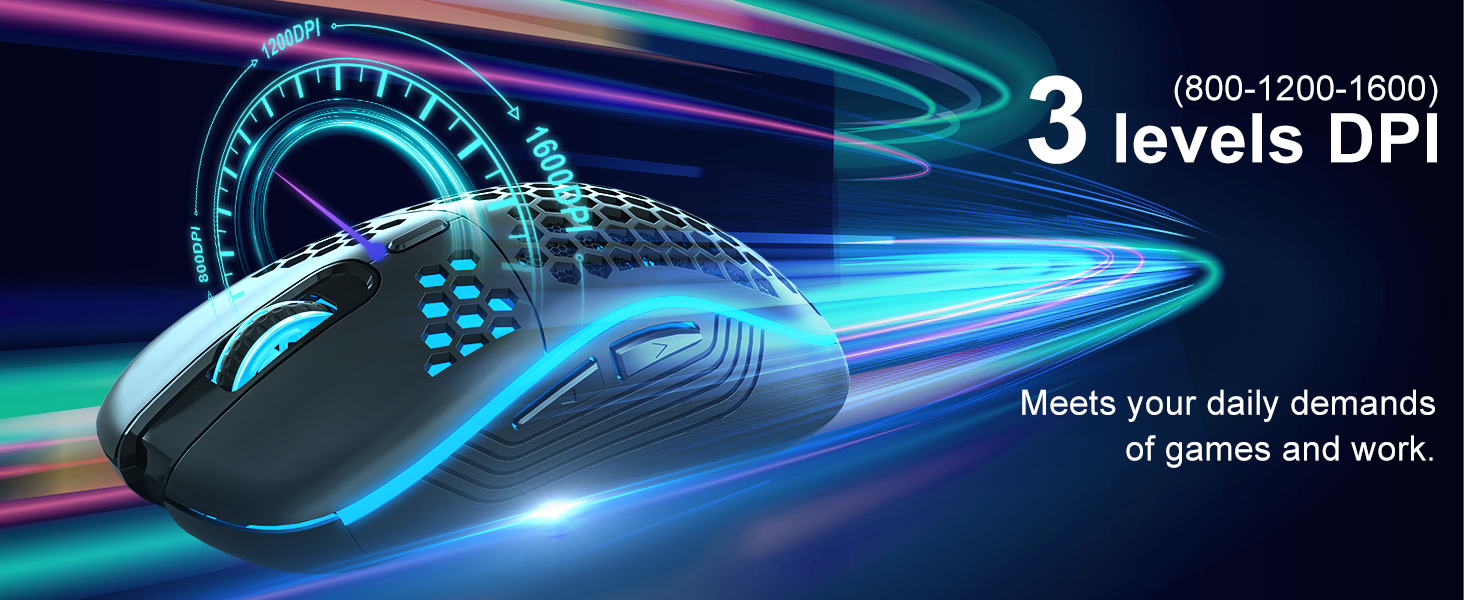 AVMTON Wireless Mouse Gaming Gaming Mouse Lightspeed,Wireless Gaming Mouse