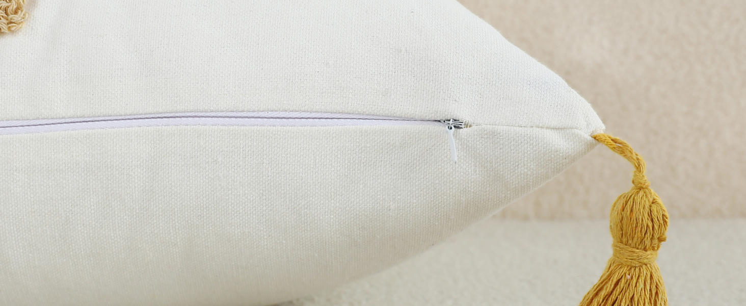 Oirpro Neutral Mustard Yellow and Khaki Throw Pillow Covers