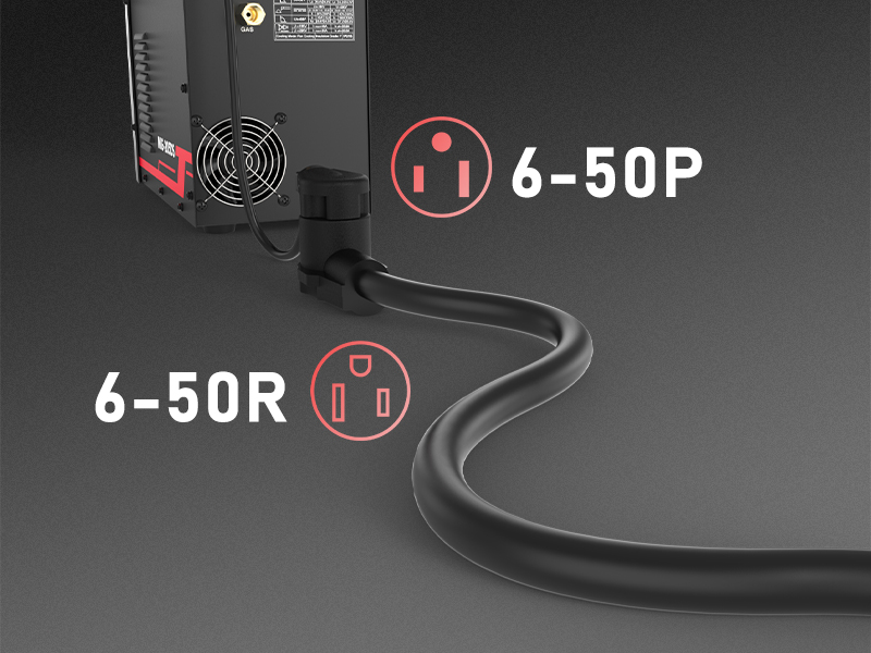 YESWELDER 20ft 220 Volt Welder Extension Cord 8 AWG Power Extension for