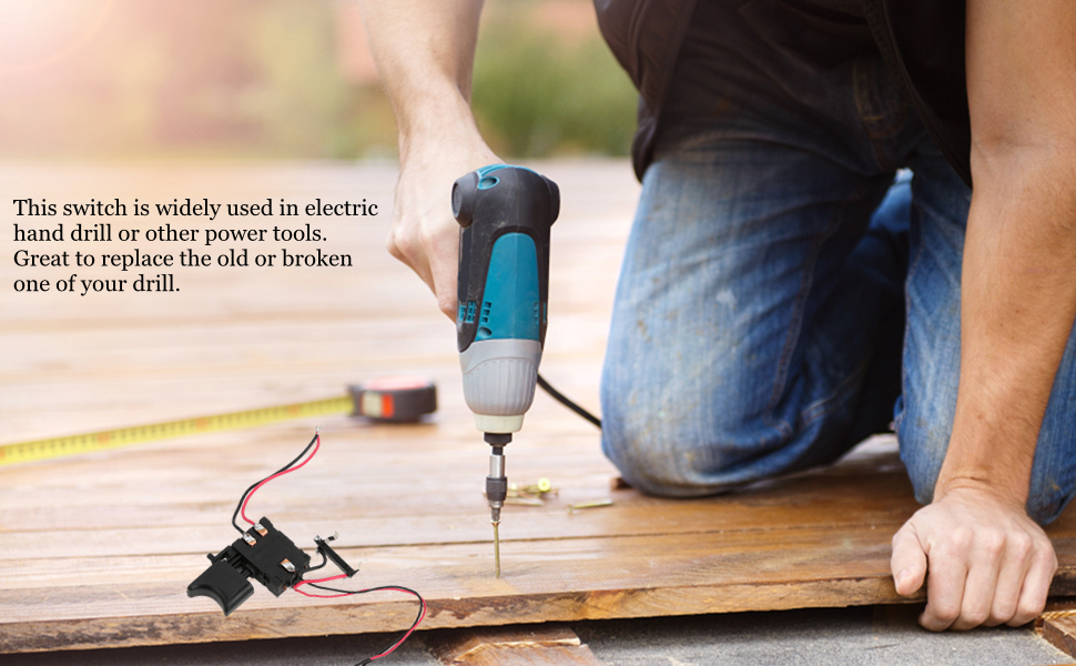 12V Cordless Drill Switch Drill Speed Control with Reverse for Lithium Battery Drill Trigger