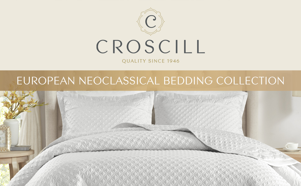 Amazon.com: CROSCILL Quilt Set Luxe Ornamental Motif