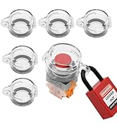 HiLKCO 25MM Diameter Wall Switch Push Button Lockout Box Type Transparent Push for Emergency Stop...