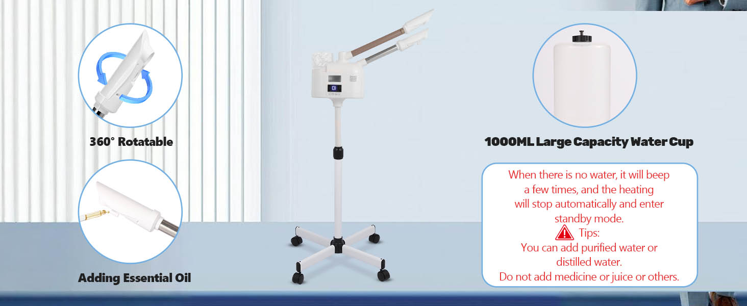 Professional 2-In-1 Facial Steamer