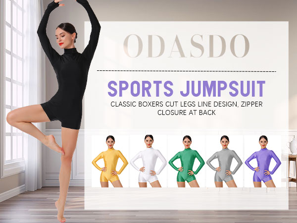 Amazon.com: ODASDO Women Adult Mock Neck Gymnastics Dance