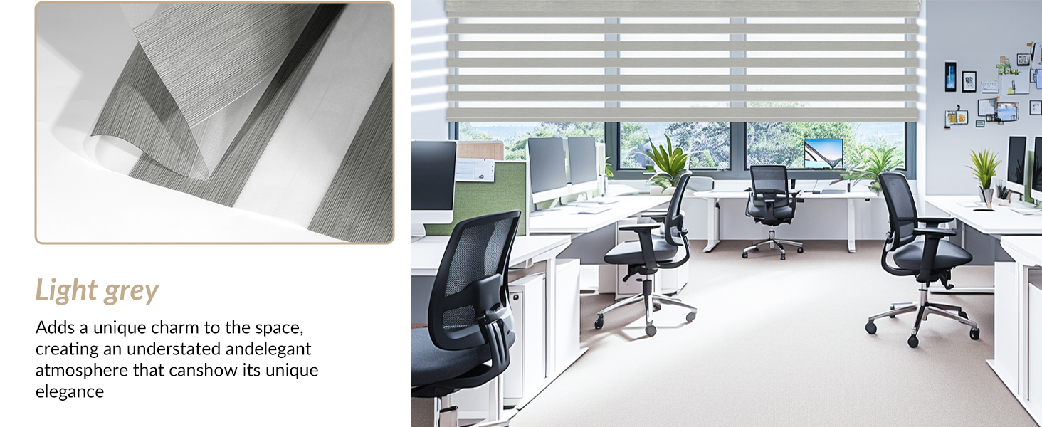 MoDanCeQ No Drill, No Tools Zebra Blinds for Windows, 30 Seconds to