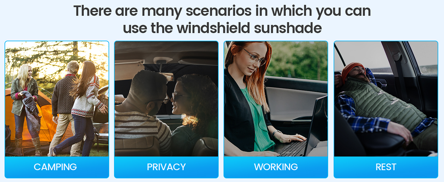 There are many scenarios in which you can use the windshield sunshade